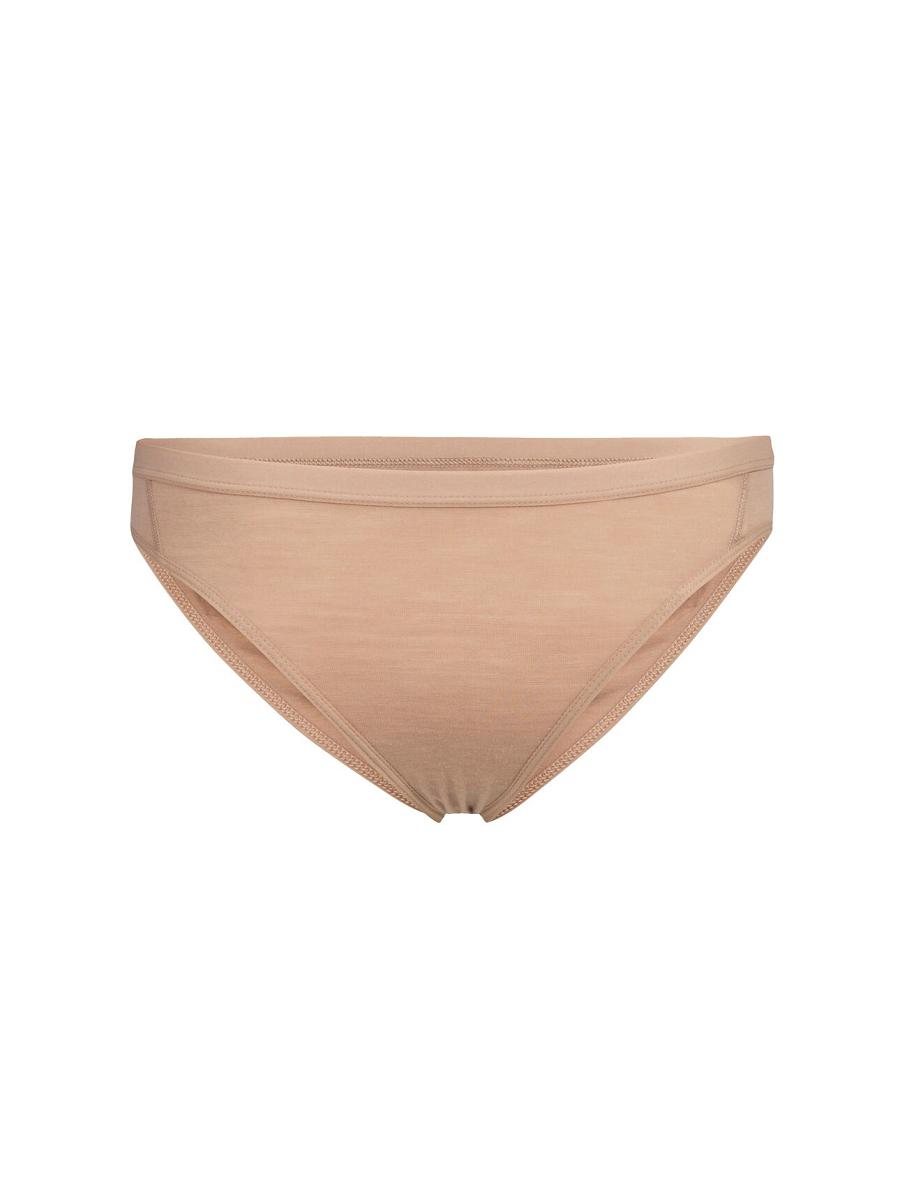 Bielizny Icebreaker Merino Siren Bikini Briefs Damskie Khaki Złote | PL 1228PJJQ